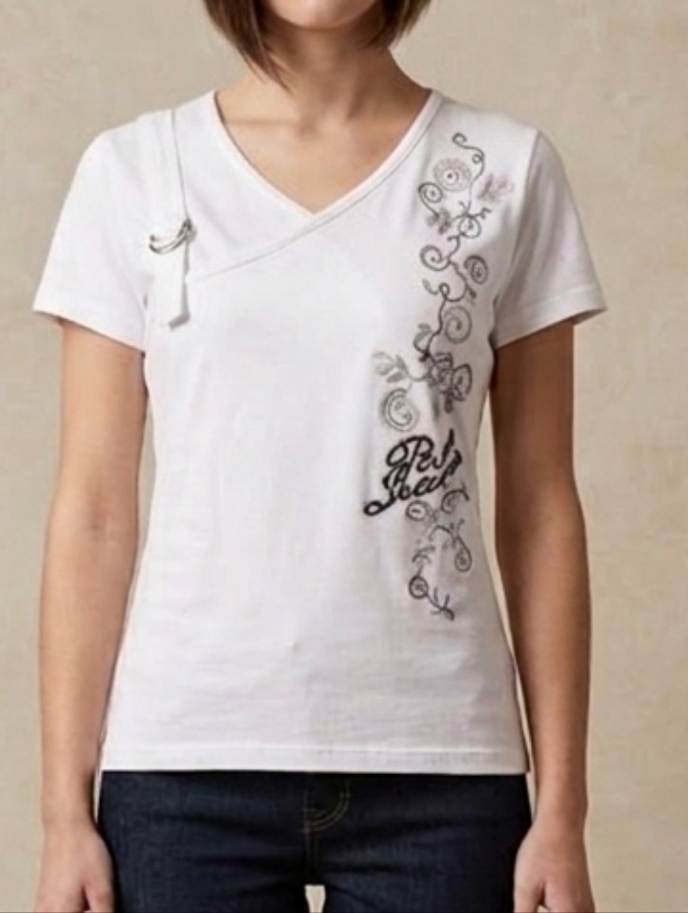 NWOT Paco Jeans Vintage Wrap-Style Graphic Tee SZ-XL